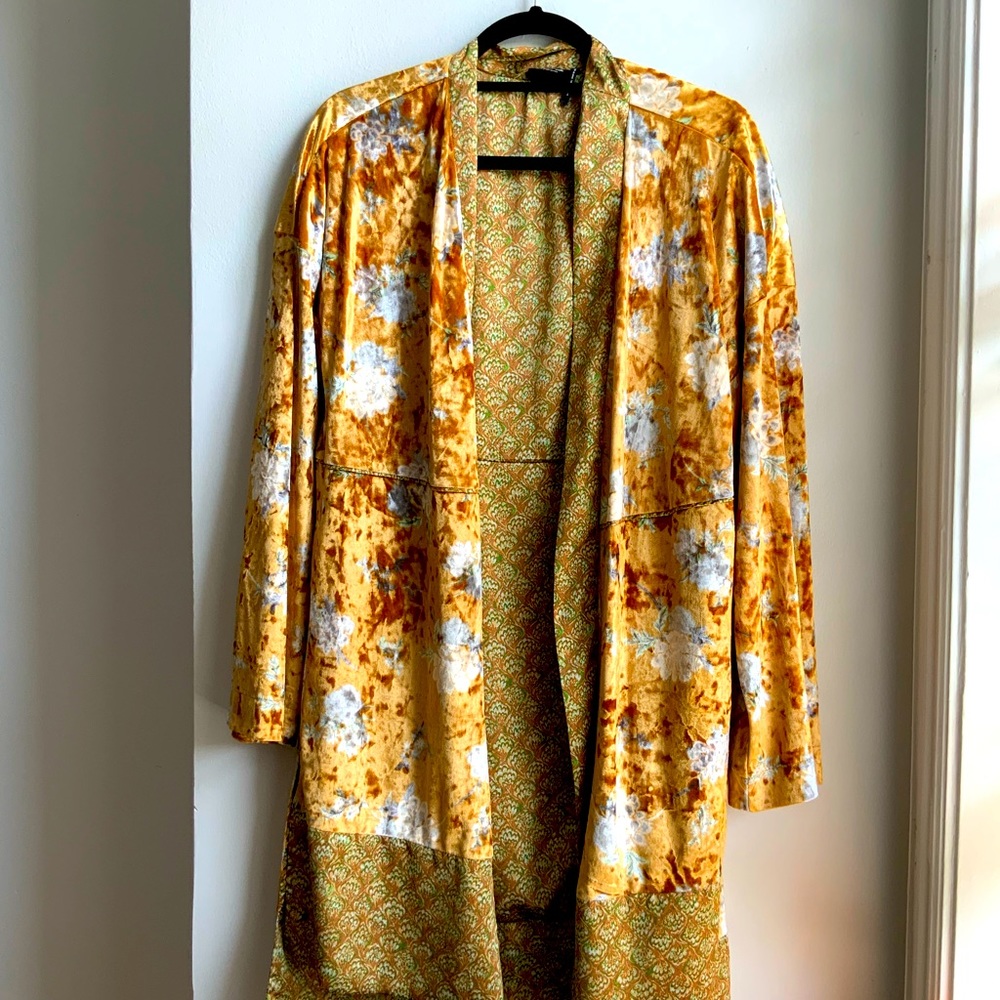 Yellow Velvet Kimono